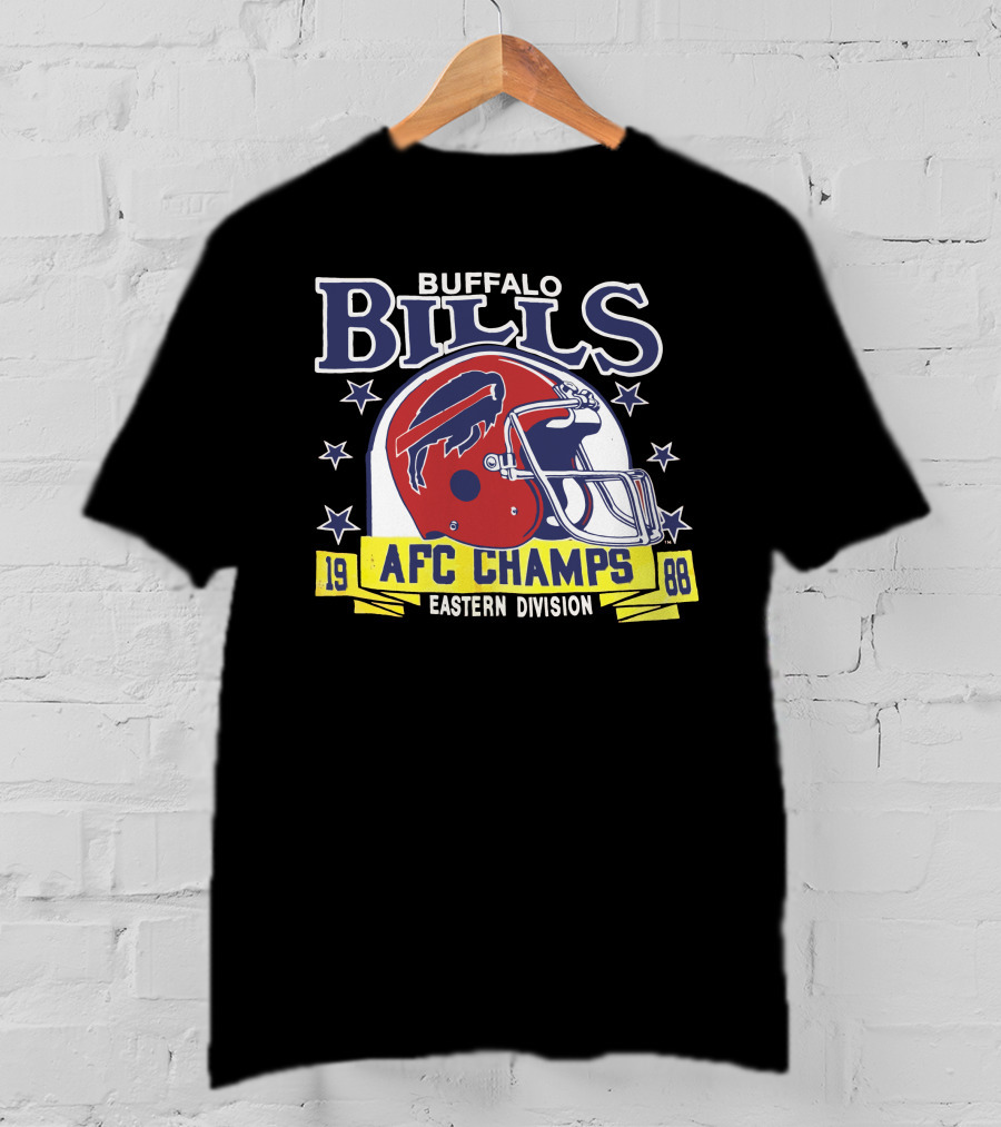 Buffalo Bills 1988 AFC Champs Eastern Division Vintage Helmet T-Shirt