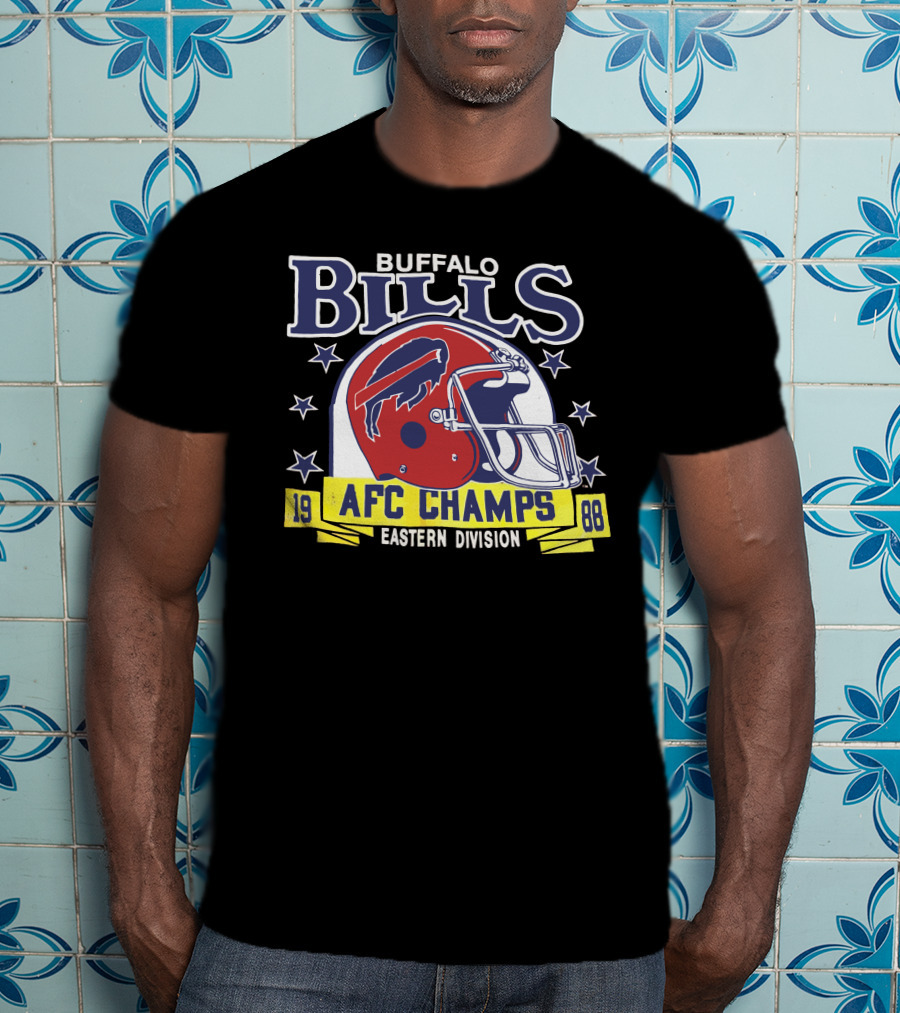 Buffalo Bills 1988 AFC Champs Eastern Division Vintage Helmet T-Shirt