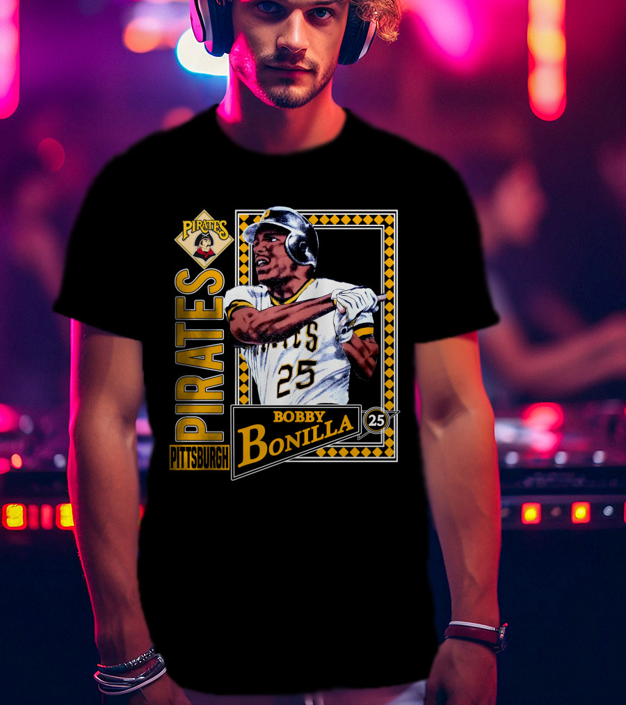 Pittsburgh Pirates Bobby Bonilla 25 Vintage 1991 Baseball T-Shirt