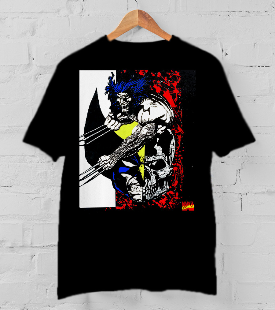 Vtg. Wolverine 1993 Marvel Comics X-Men Claws Red Skull T-Shirt