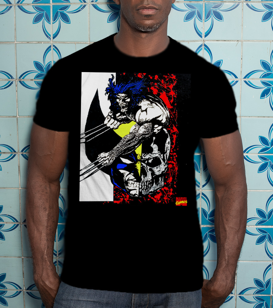 Vtg. Wolverine 1993 Marvel Comics X-Men Claws Red Skull T-Shirt