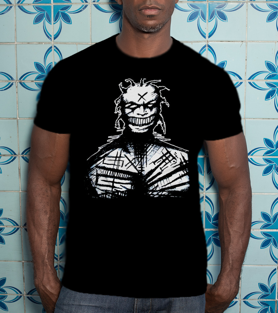 1995 White Zombie Grinning Character With Cross Mark T-Shirt