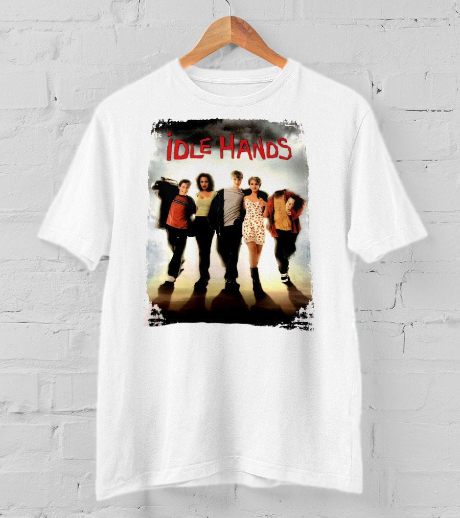 Idle Hands Seth Green Devon Sawa 1990s Halloween Horror Movie Cover T-Shirt