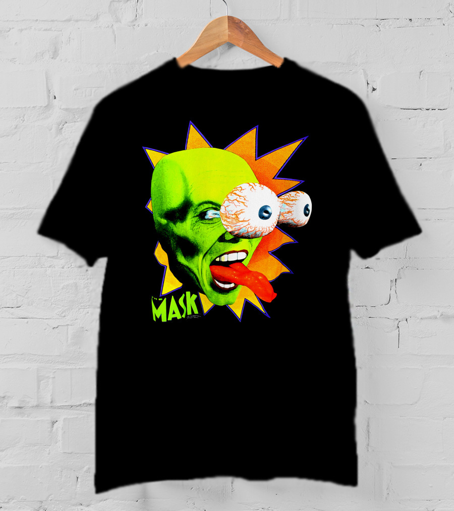MASK Vintage Stanley Ipkiss Bug Eyes Scene Explosion T-Shirt