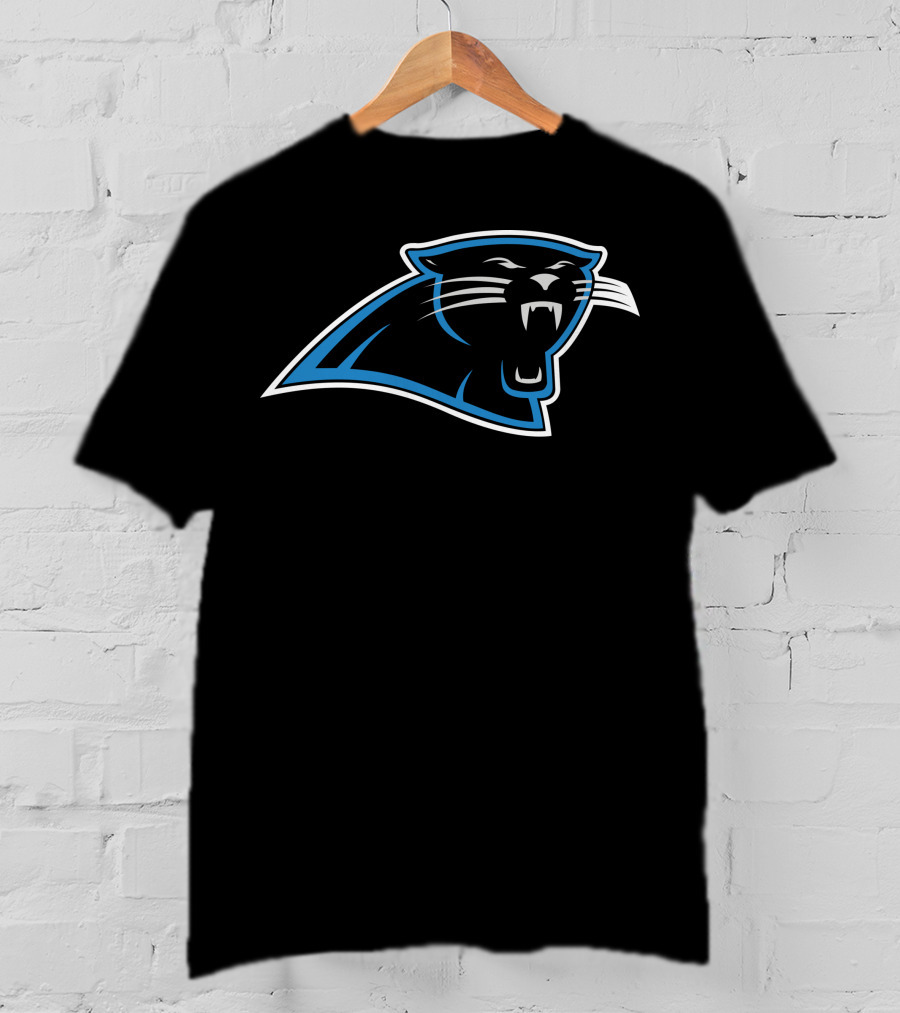 Carolina Panthers Black And Blue Logo Football Team T-Shirt