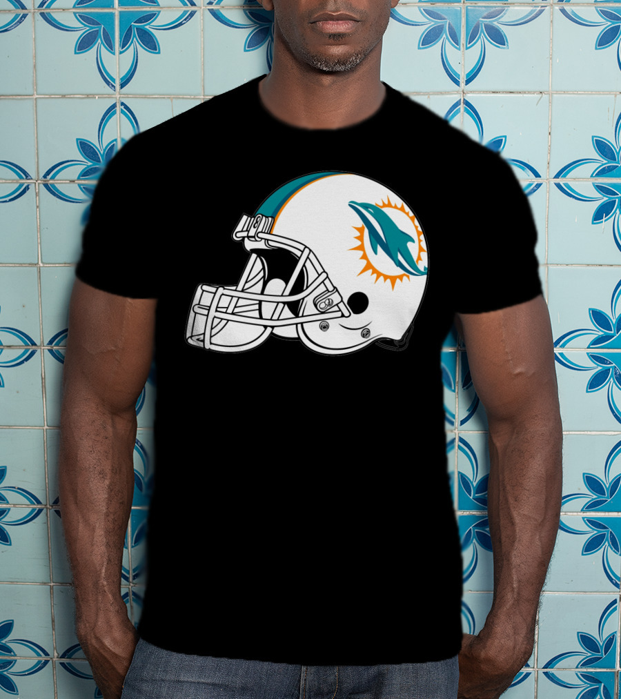 Miami Dolphins Helmet Football Team T-Shirt