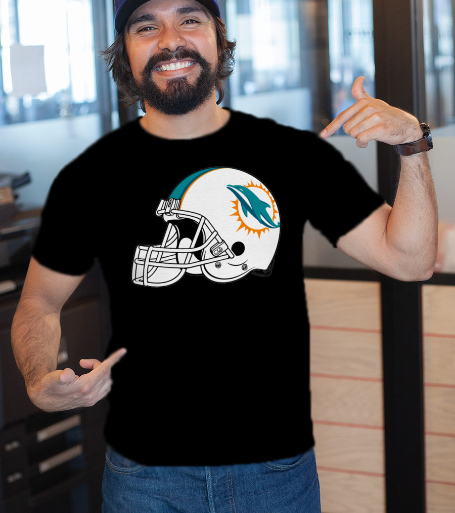 Miami Dolphins Helmet Football Team T-Shirt