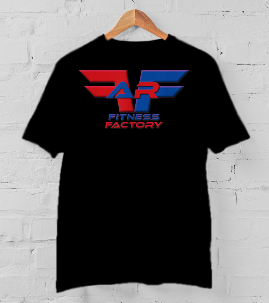 AR Fitness Factory Red And Blue Wings Emblem T-Shirt