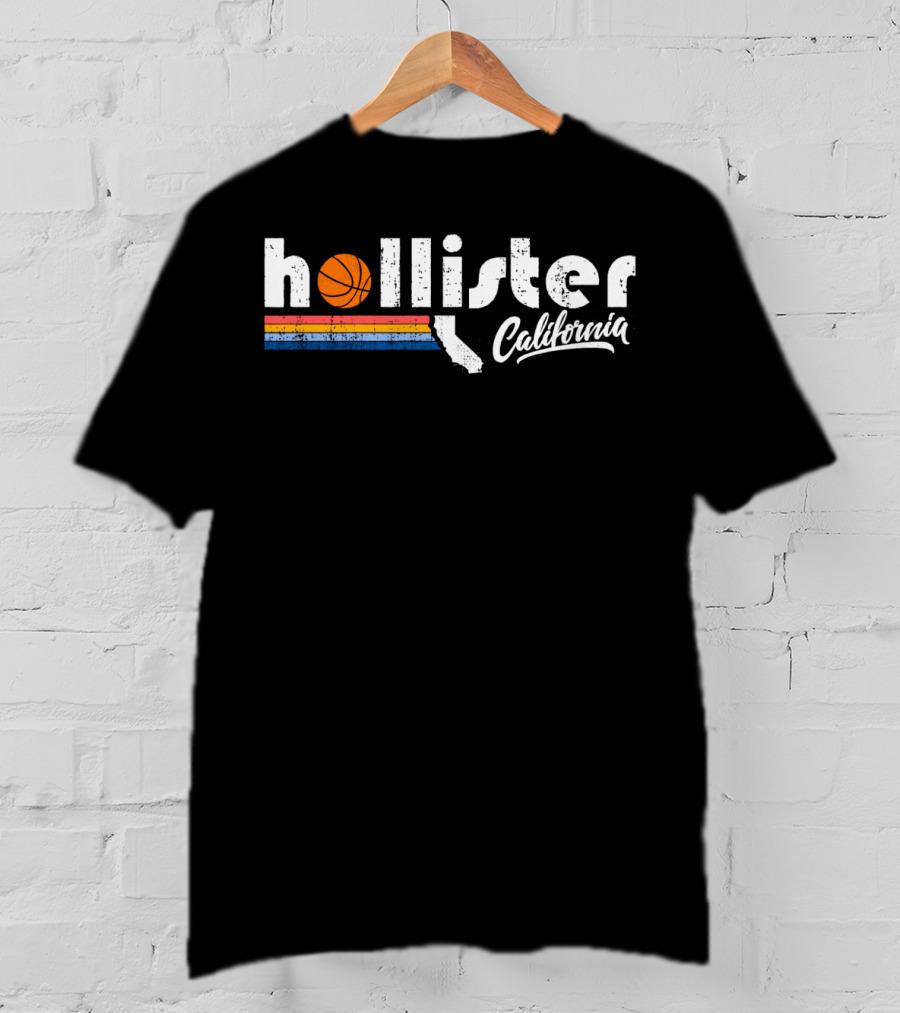 Hollister Basketball California Vintage 1980 Retro T-Shirt