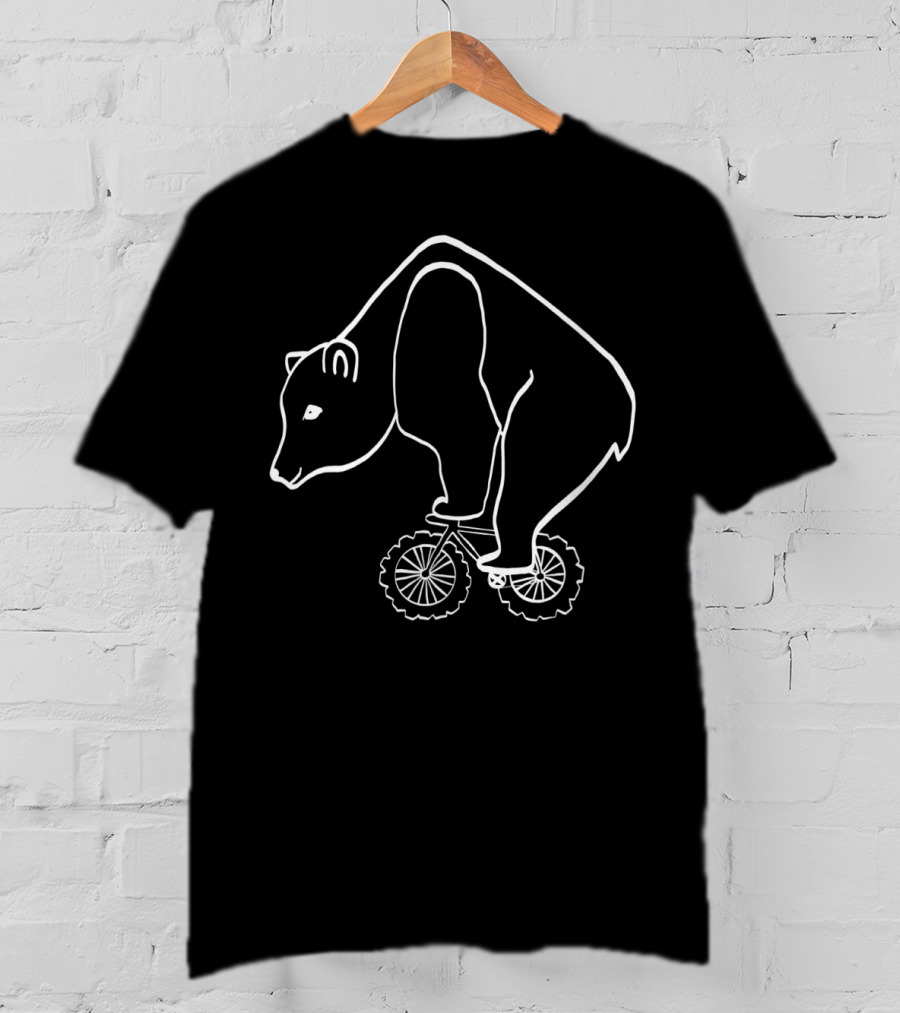 Outdoorsy Alaska Bear On Fat Tire Biking Adventure T-Shirt