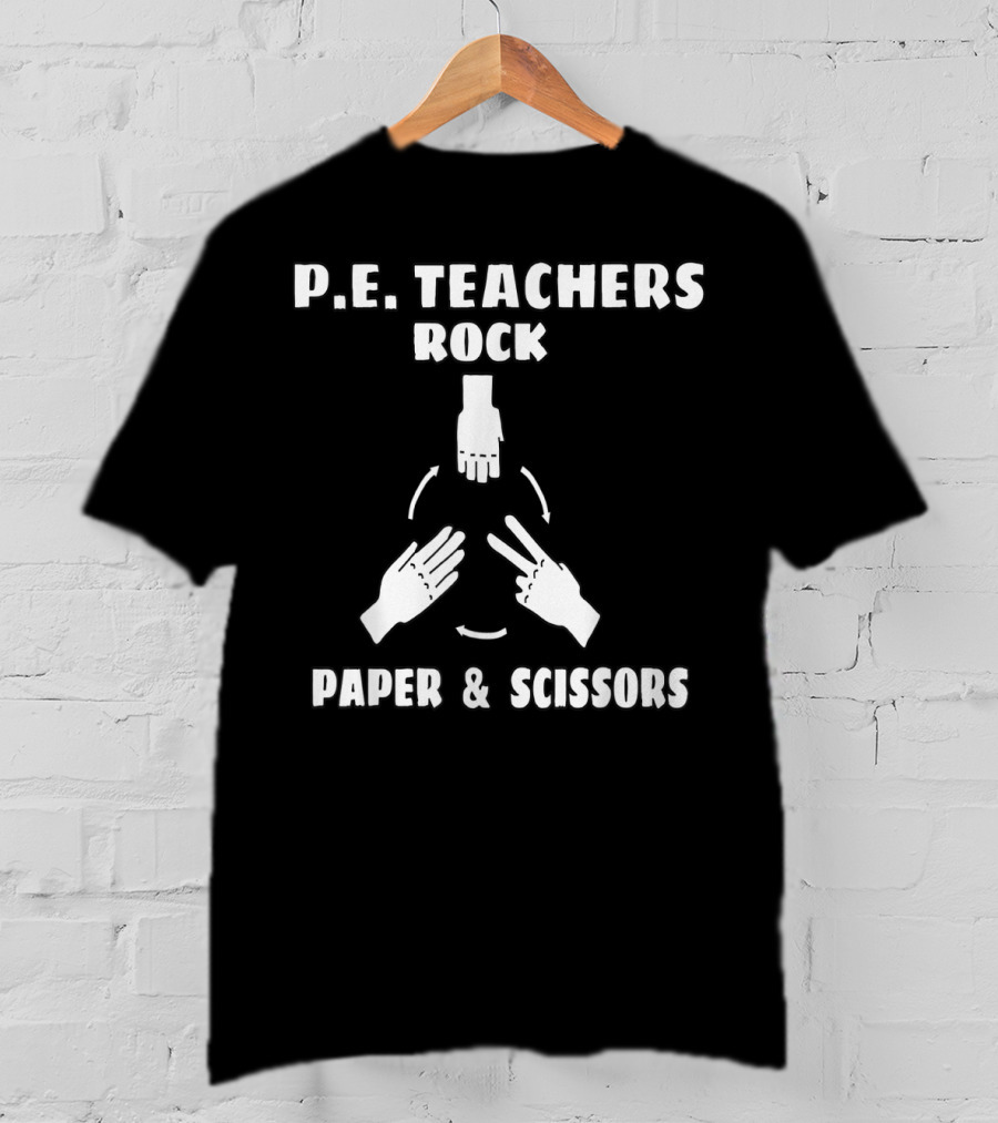 P.E. Teachers Rock Paper And Scissors T-Shirt