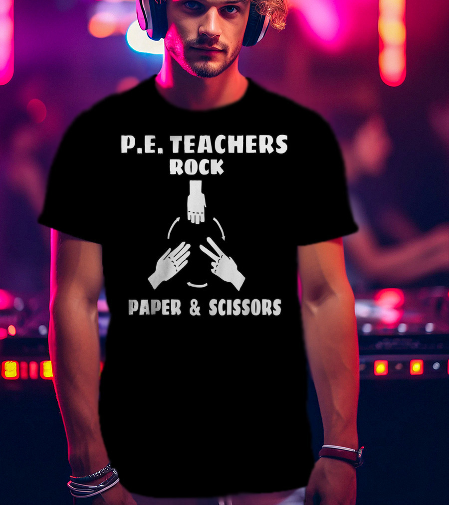 P.E. Teachers Rock Paper And Scissors T-Shirt