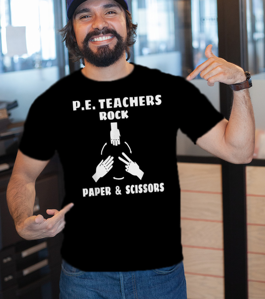 P.E. Teachers Rock Paper And Scissors T-Shirt