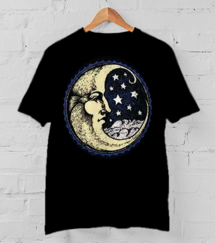 Vintage Celestial MoonMan With Stars And Face T-Shirt