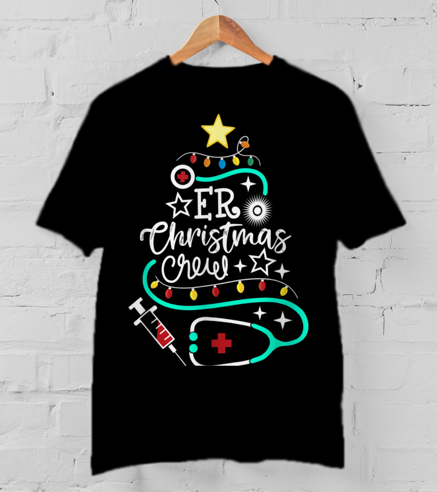 ER Christmas Crew Nurse Tech Secretary T-Shirt