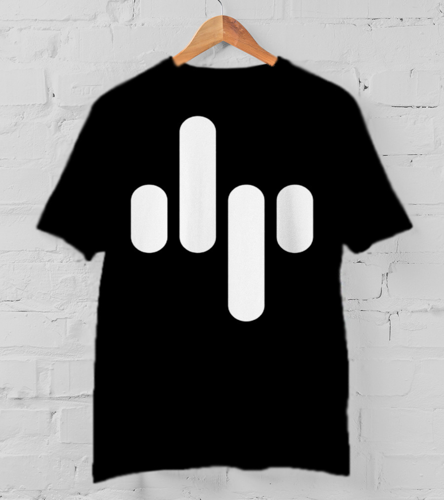 Animation Soundwave Icon White Bars T-Shirt