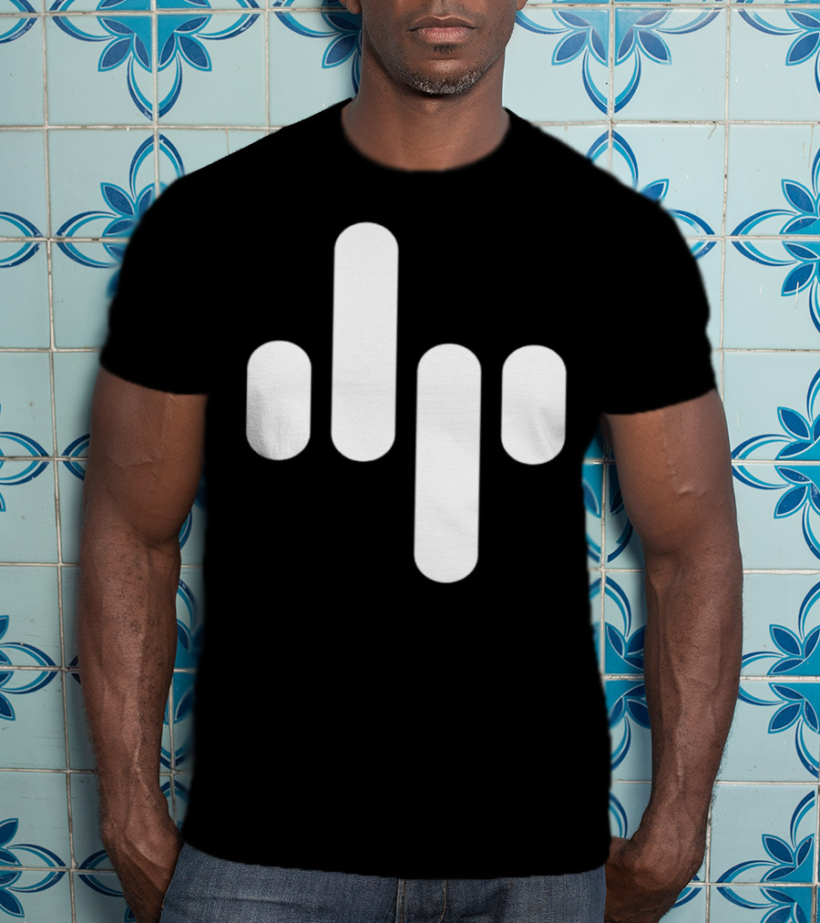 Animation Soundwave Icon White Bars T-Shirt