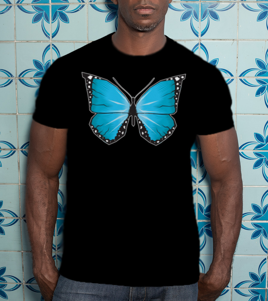 Blue Butterfly Aesthetic Soft Grunge T-Shirt