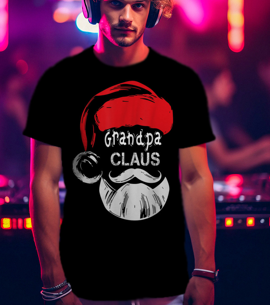 Grandpa Claus Christmas Grandpa Santa Beard Hat T-Shirt