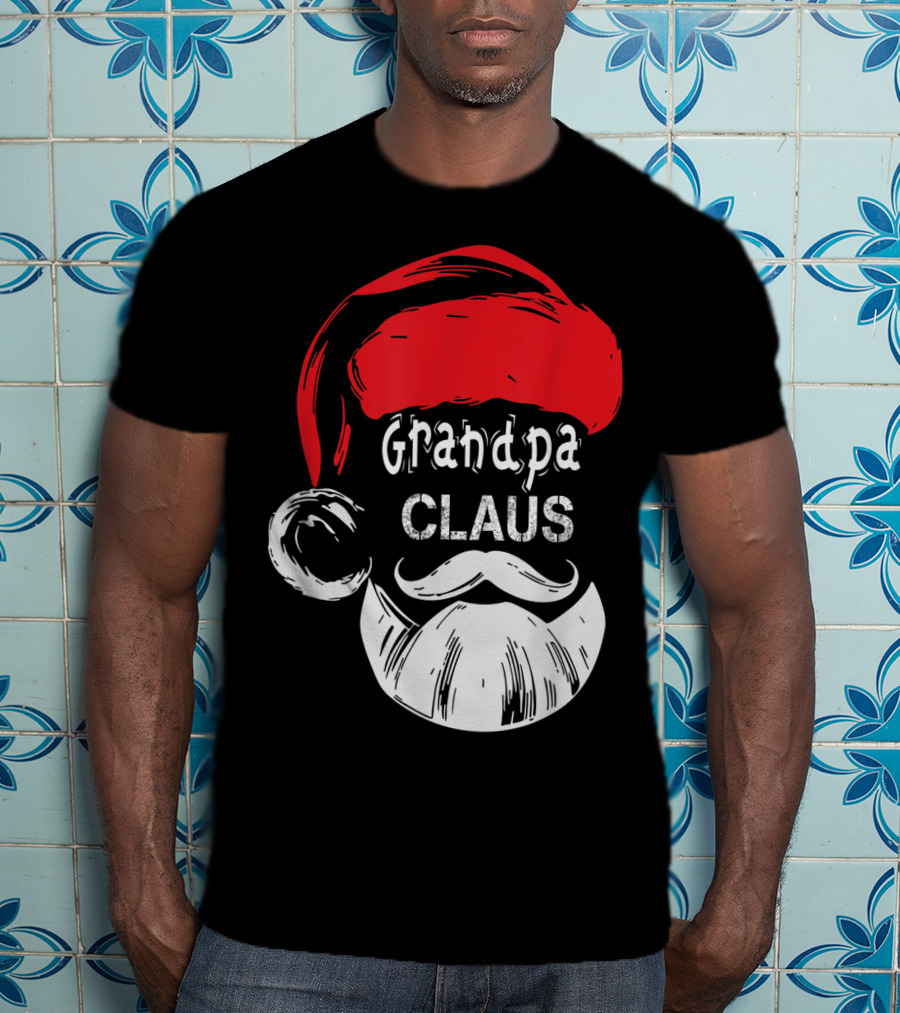 Grandpa Claus Christmas Grandpa Santa Beard Hat T-Shirt