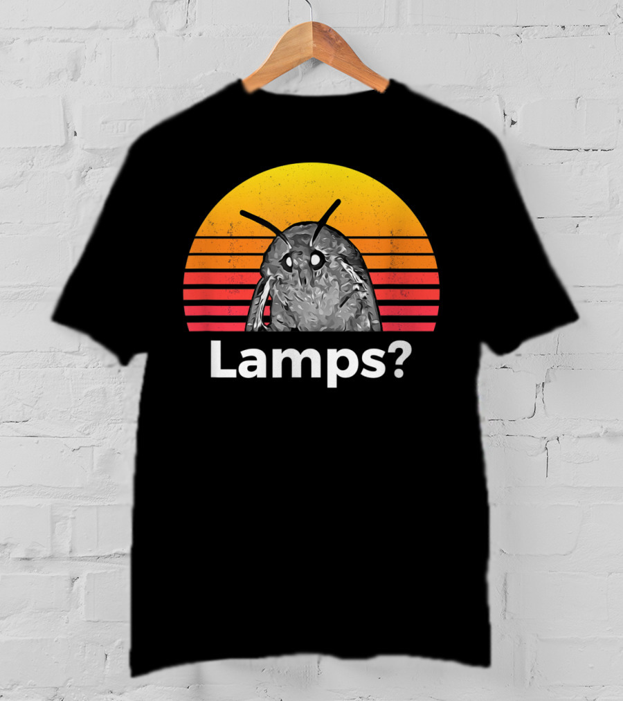 Moth Meme Lamps? Retro Sunset T-Shirt