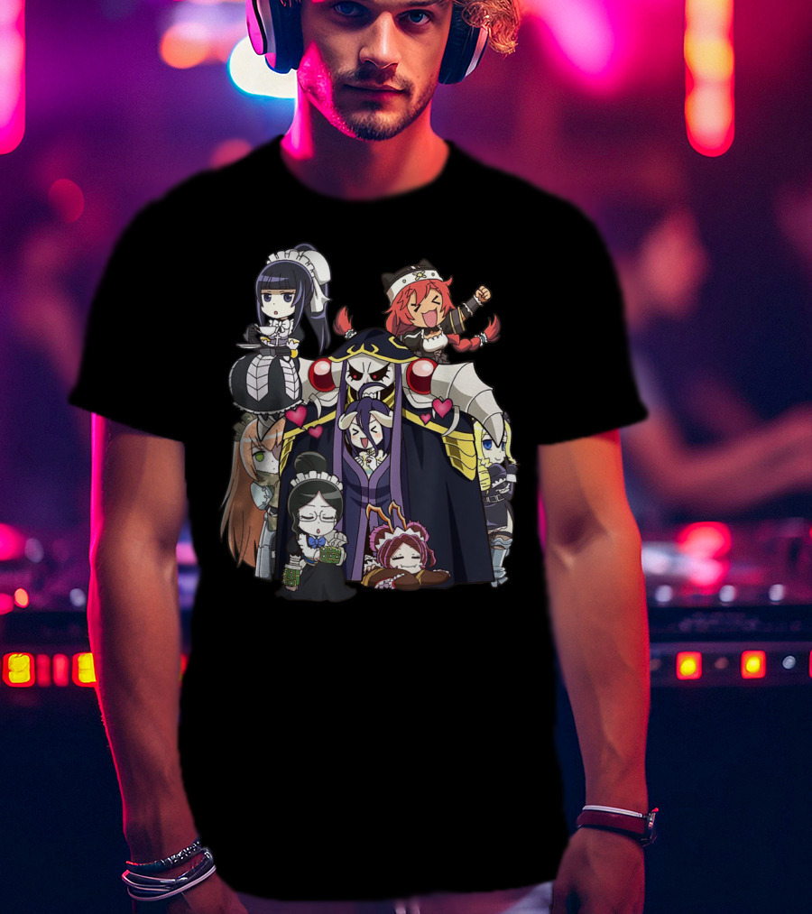 Overlords Anime Chibi Characters Group T-Shirt