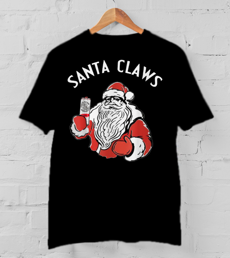 Santa Claws Christmas White Claw Santa T-Shirt