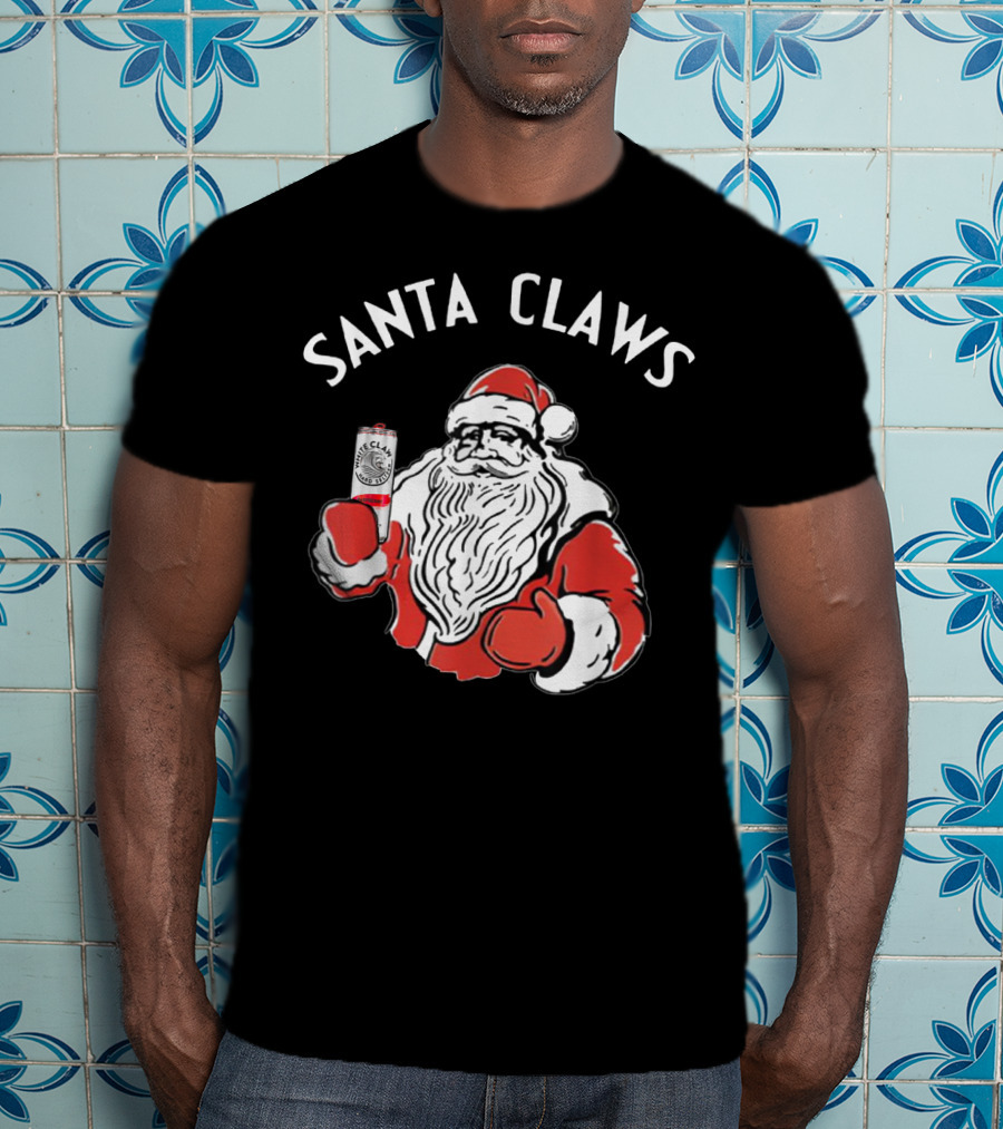Santa Claws Christmas White Claw Santa T-Shirt