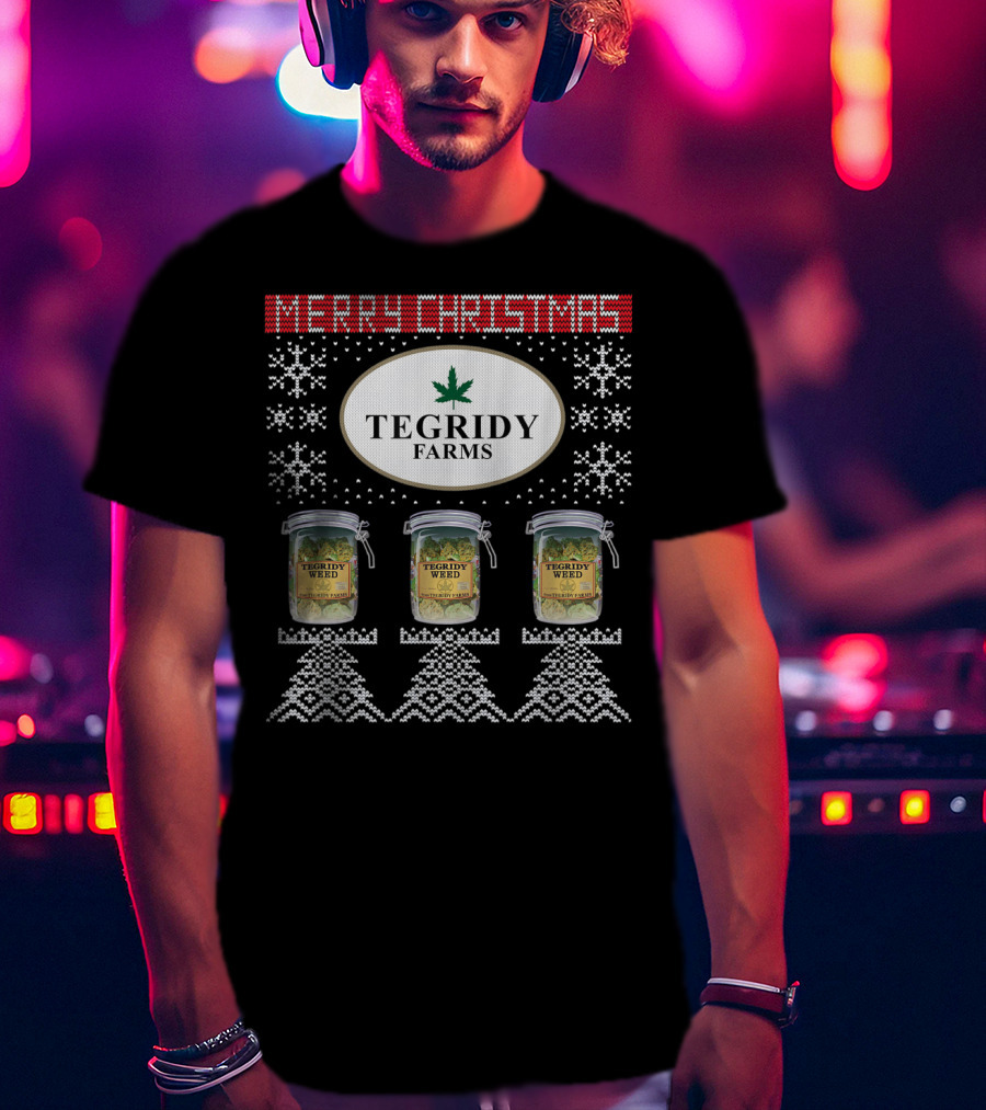Merry Christmas Tegridy Farms Weed Ugly Christmas Special T-Shirt