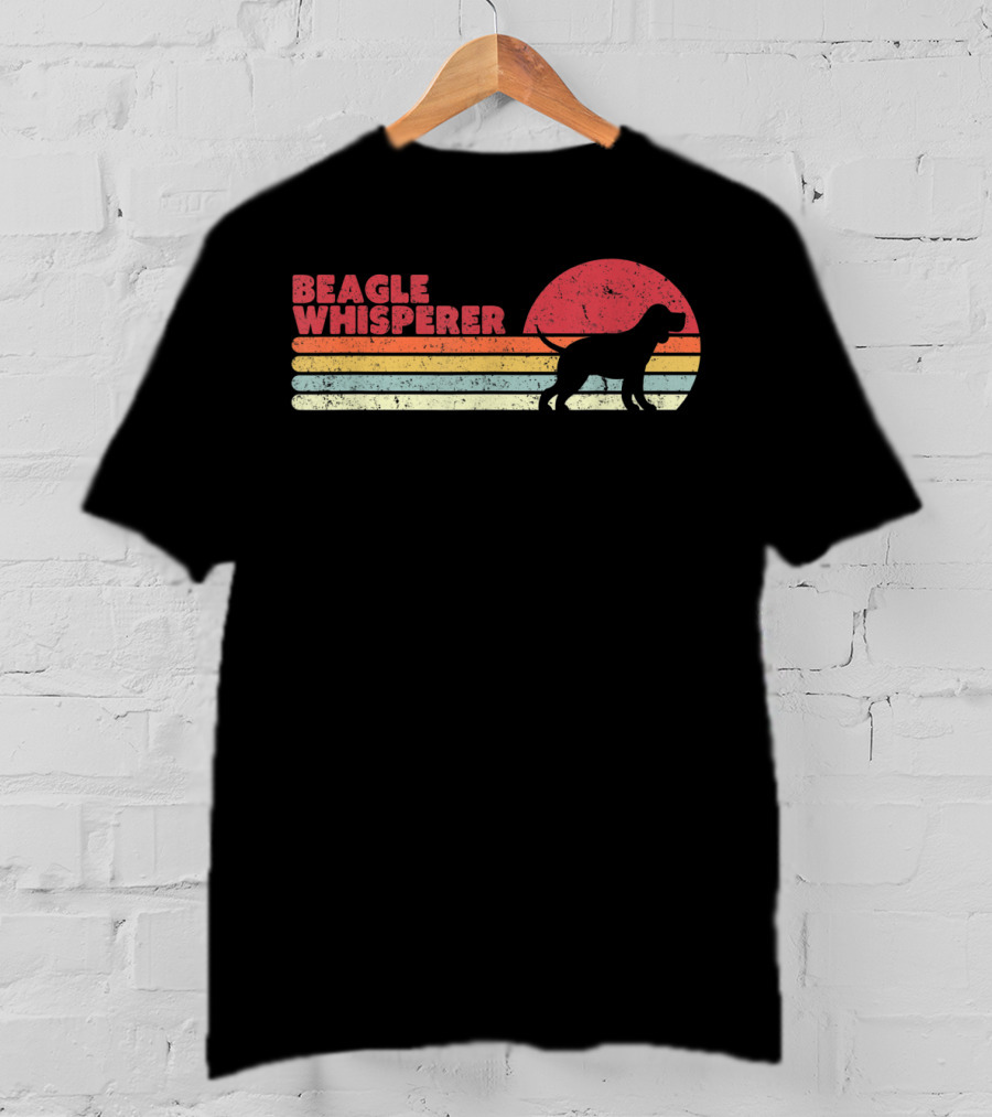 Beagle Whisperer Retro Sunset T-Shirt