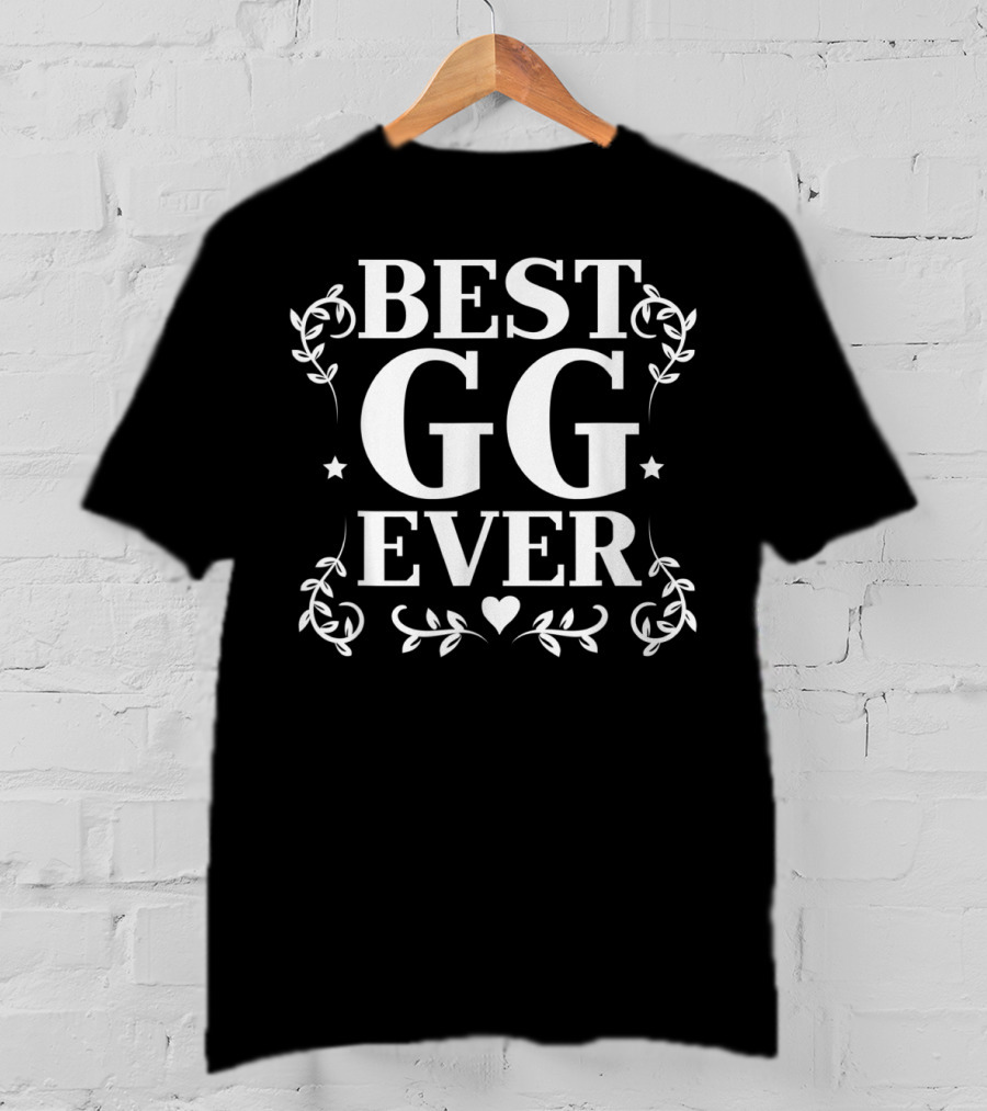 BEST GG EVER Grandmother Floral Heart T-Shirt