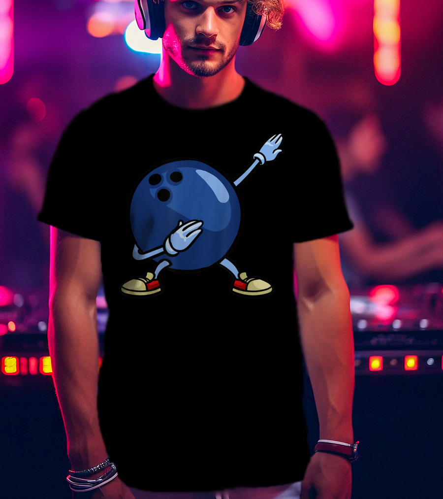 Bowling Ball Dab Youth Alley Pin Mom T-Shirt