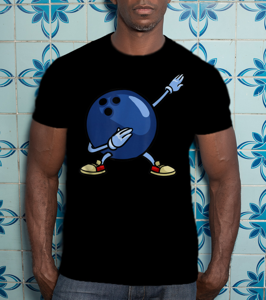 Bowling Ball Dab Youth Alley Pin Mom T-Shirt