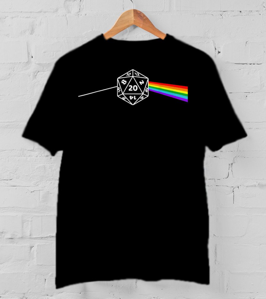 Dice Prism Spectrum Board Game Nerdy Pride T-Shirt