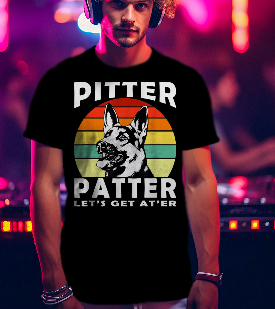 Pitter Patter Let's Get At'er Dog Rainbow T-Shirt