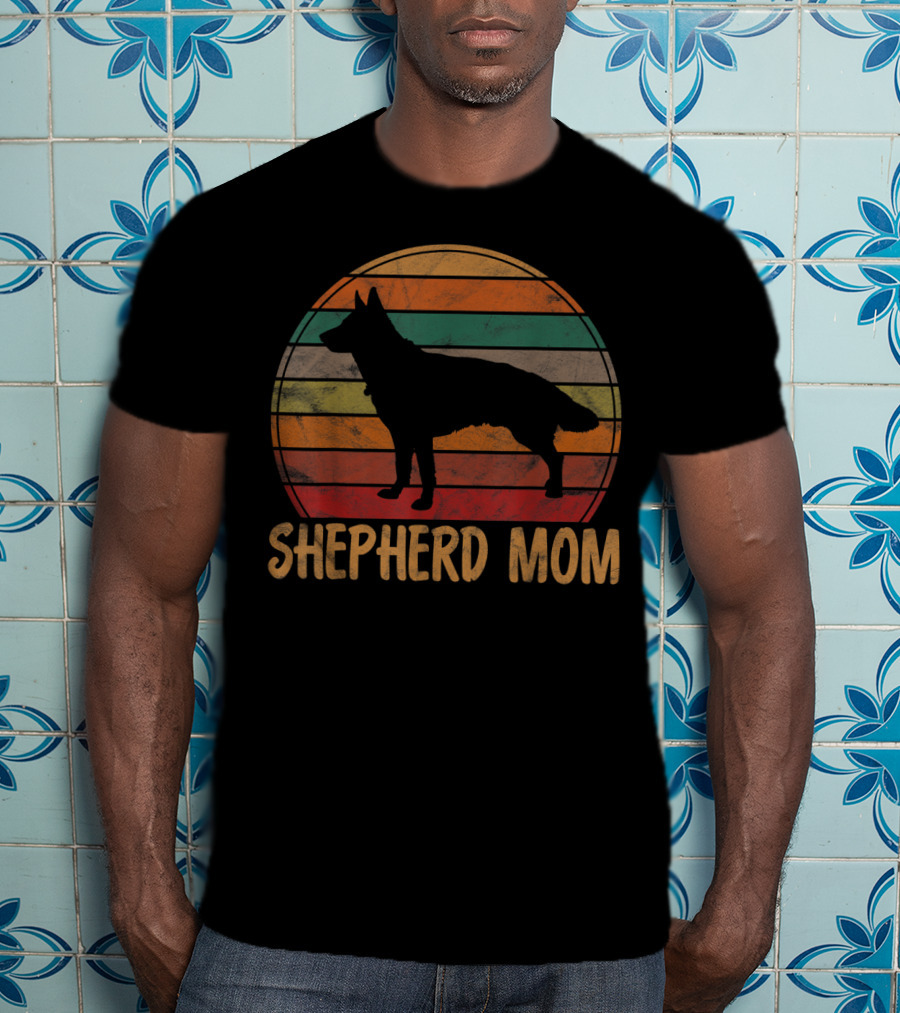 Retro Shepherd Mom Vintage Dog T-Shirt