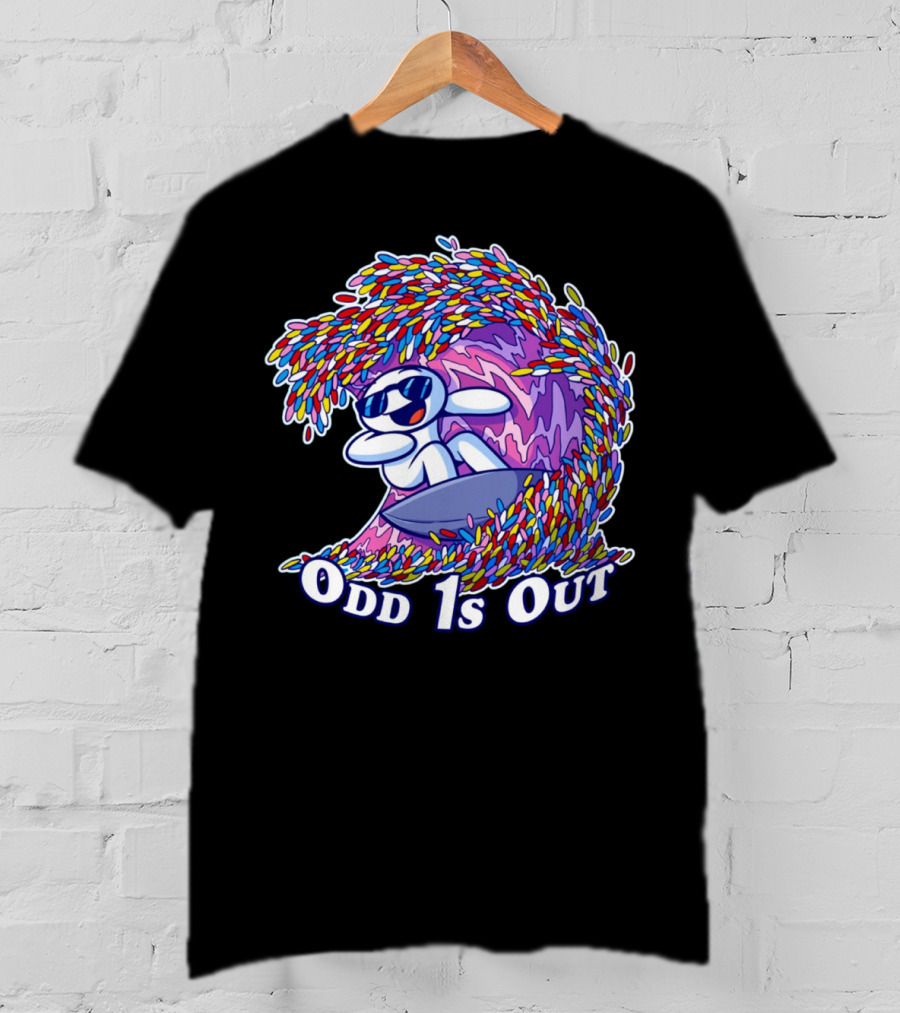Odd 1s Out Surfing Wave Of Colorful Candy T-Shirt