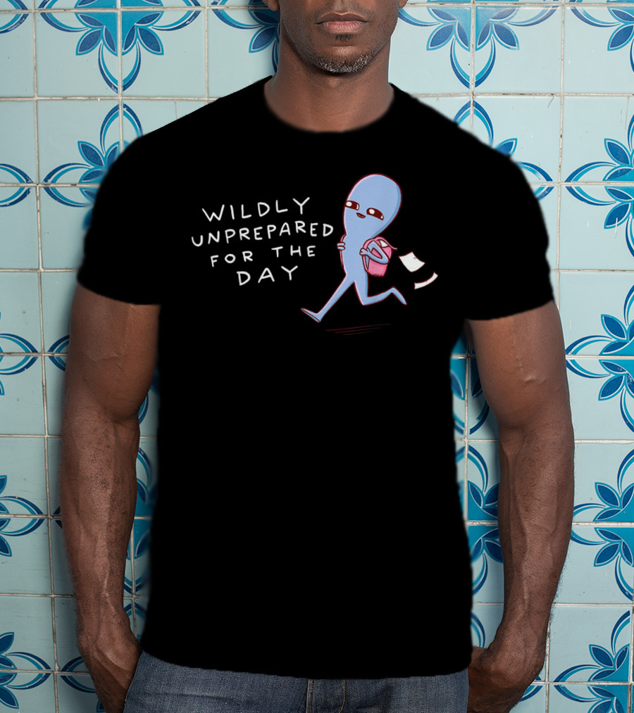 Wildly Unprepared For The Day Alien Backpack Running T-Shirt