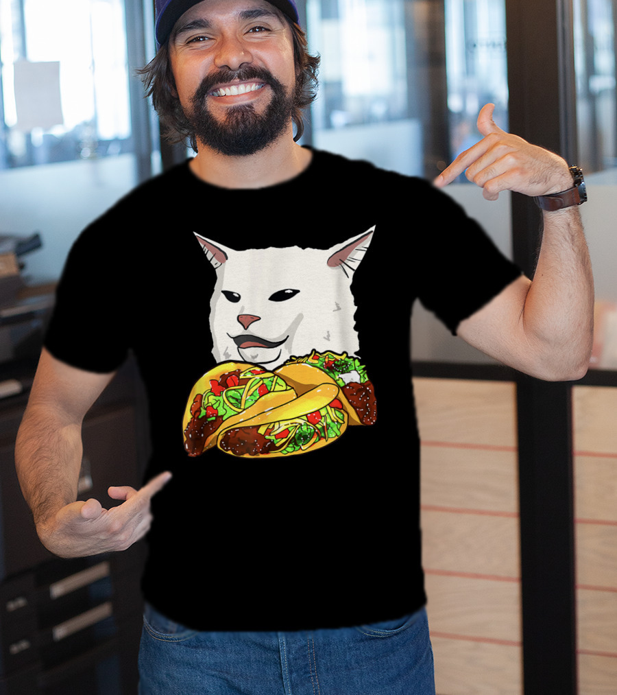 Woman Yelling At A Cat Meme Taco T-Shirt