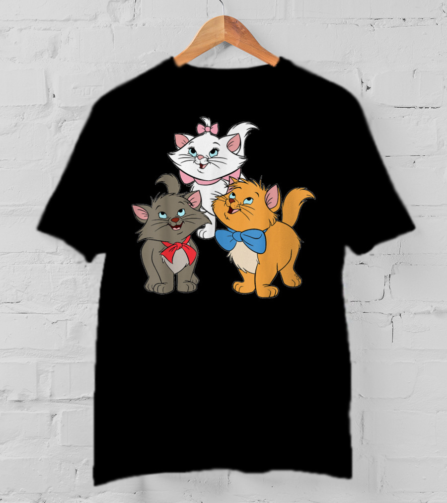 WoMarie Cartoon Aristocats Kittens Trio T-Shirt