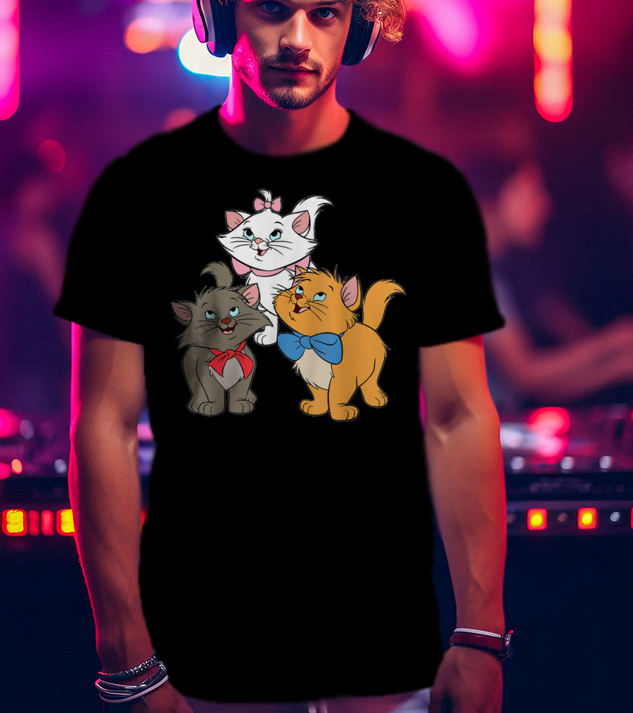 WoMarie Cartoon Aristocats Kittens Trio T-Shirt