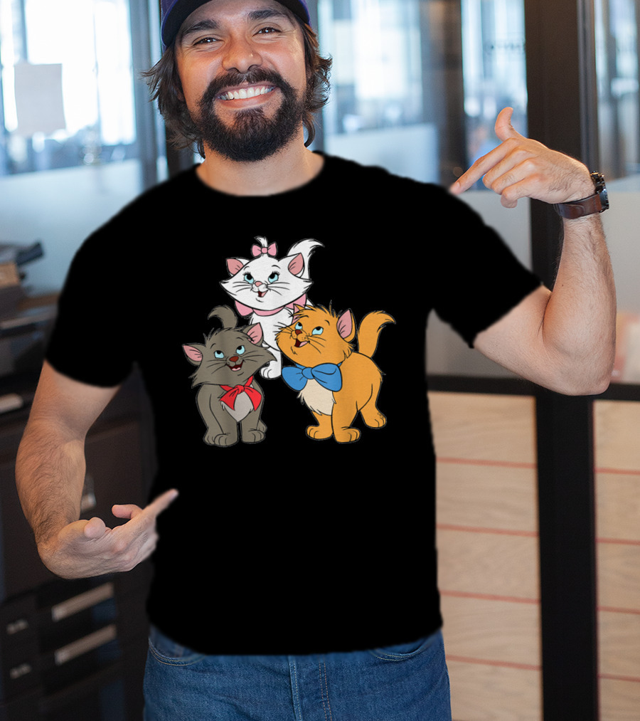 WoMarie Cartoon Aristocats Kittens Trio T-Shirt