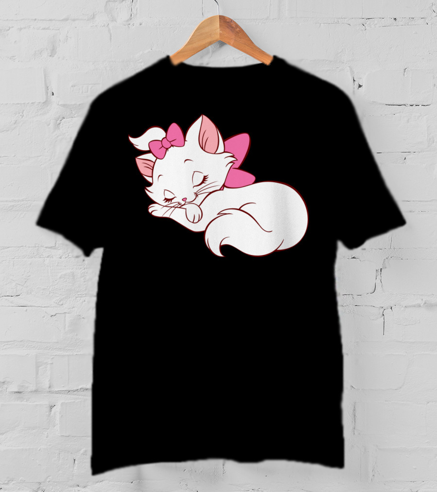 WoMarie Marie Cat Aristocats Kitty Cartoon T-Shirt
