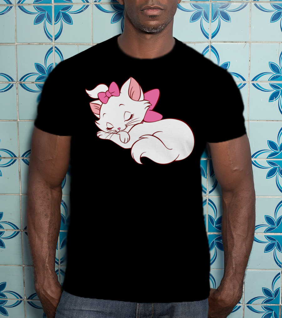 WoMarie Marie Cat Aristocats Kitty Cartoon T-Shirt