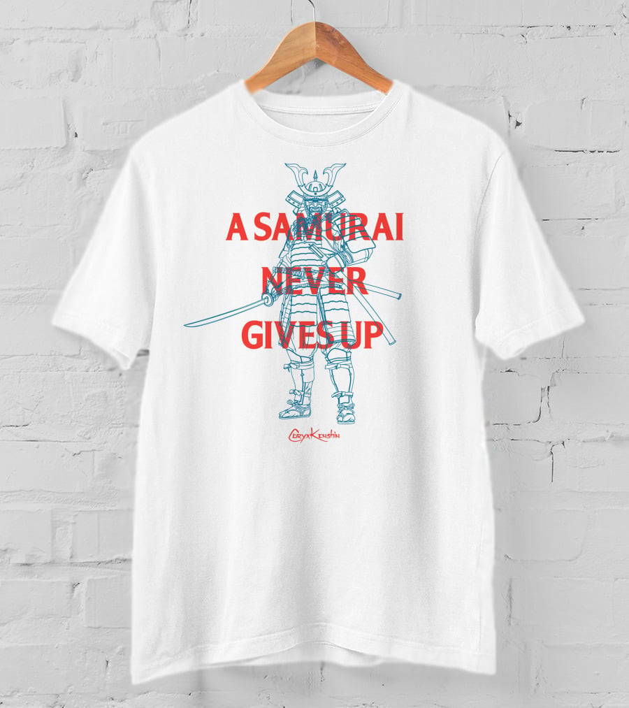 CoryxKenshin A Samurai Never Gives Up Merch T-Shirt