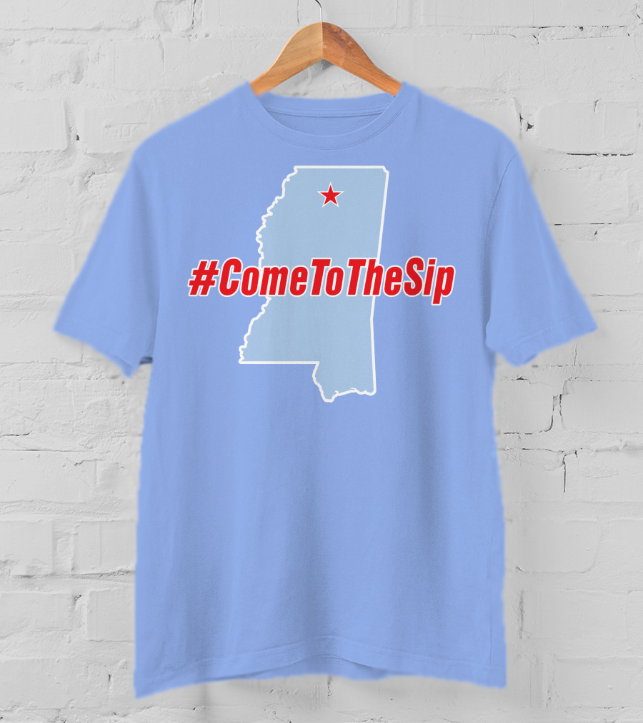 Ole Miss Come To The Sip Hashtag Mississippi Map Star T-Shirt