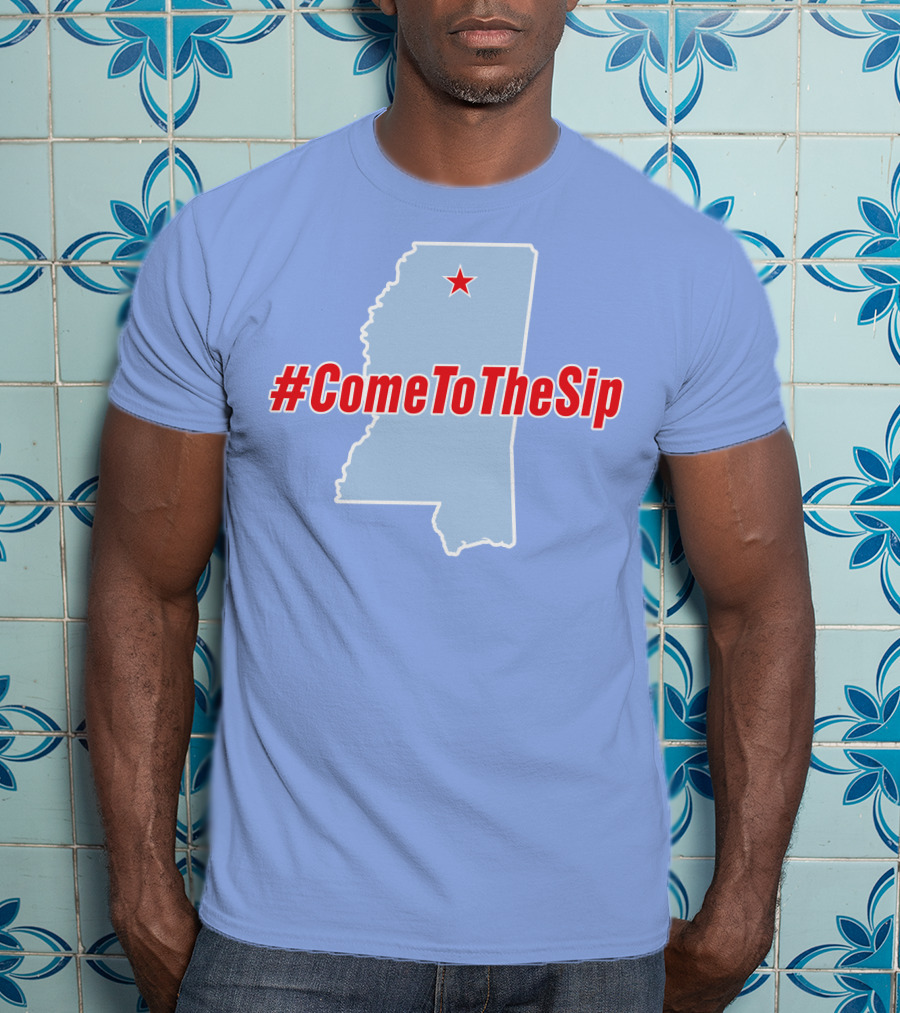 Ole Miss Come To The Sip Hashtag Mississippi Map Star T-Shirt
