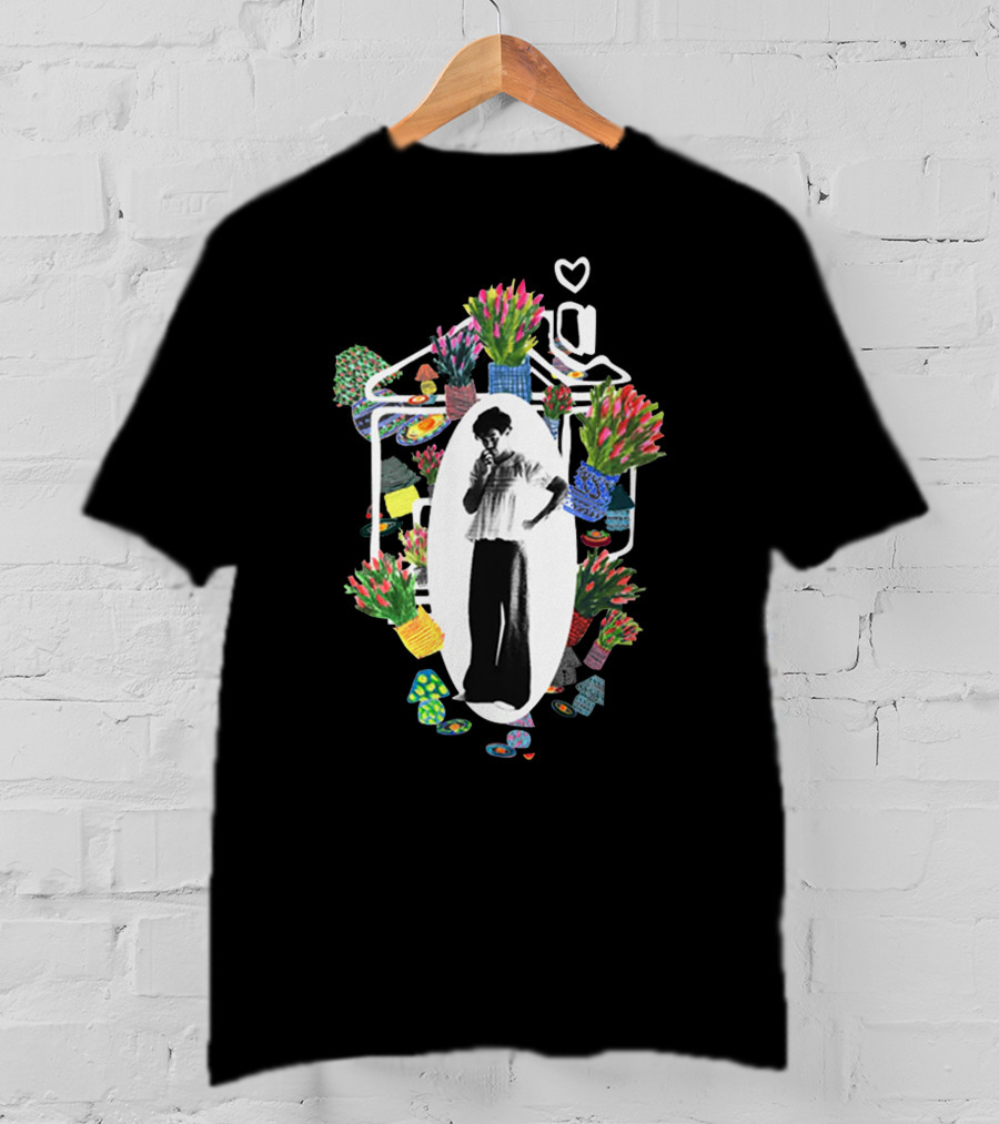 Harry's House Flower Collage Heart Symbol Vintage Photo T-Shirt