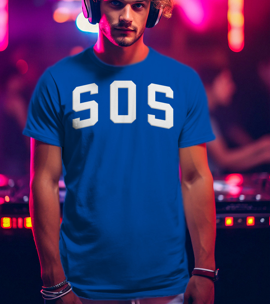 SZA SOS Bold Blue Athletic T-Shirt
