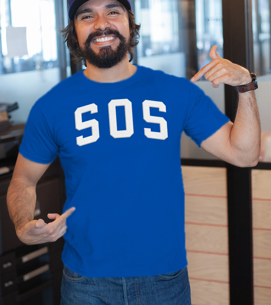 SZA SOS Bold Blue Athletic T-Shirt